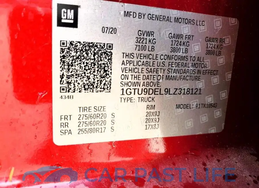 1GTU9DEL9LZ318121# 12