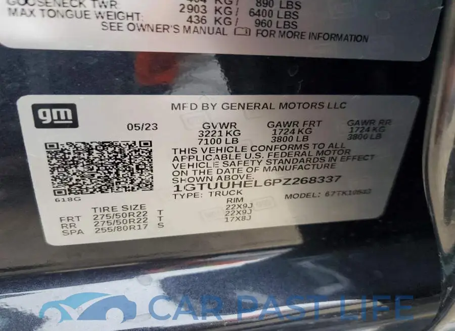1GTUUHEL6PZ268337# 12
