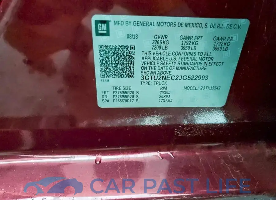 3GTU2NEC2JG522993# 12