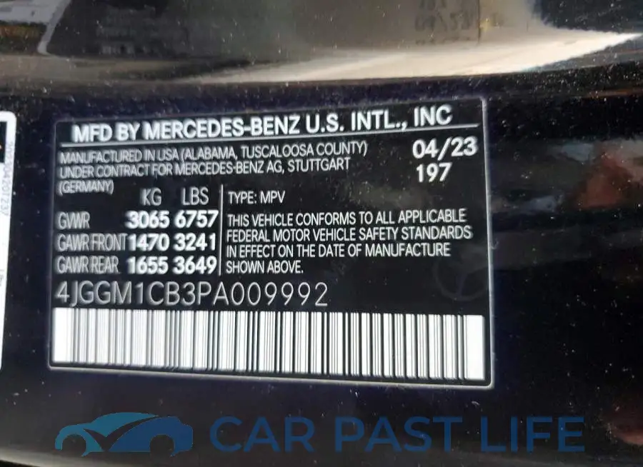 4JGGM1CB3PA009992# 13