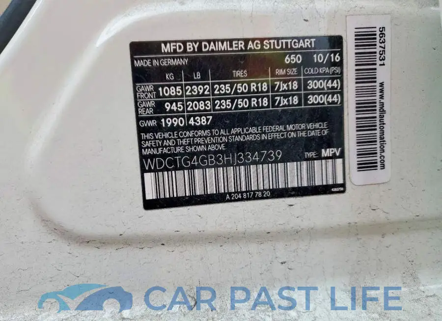 WDCTG4GB3HJ334739# 12