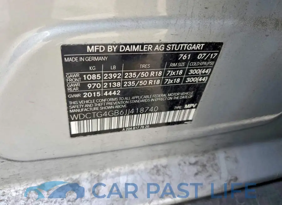 WDCTG4GB6JJ418740# 13