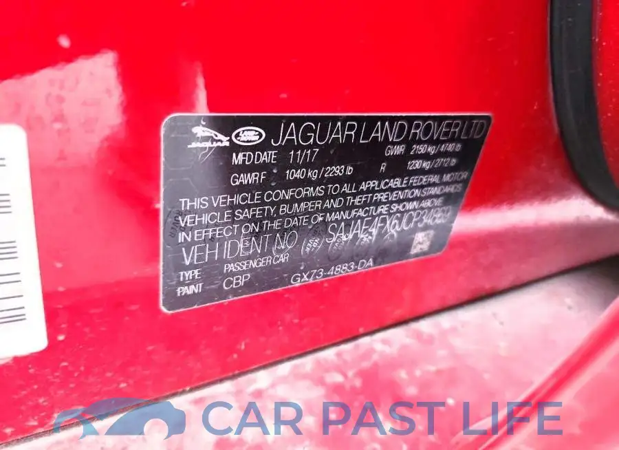 SAJAE4FX6JCP34869# 12