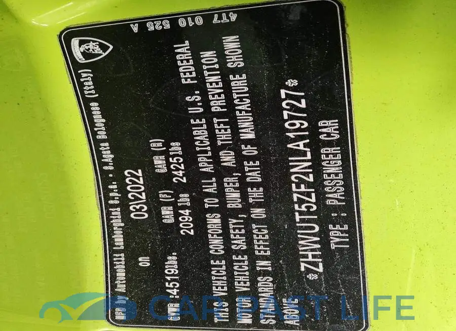 ZHWUT5ZF2NLA19727# 12
