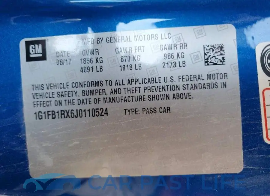 1G1FB1RX6J0110524# 13
