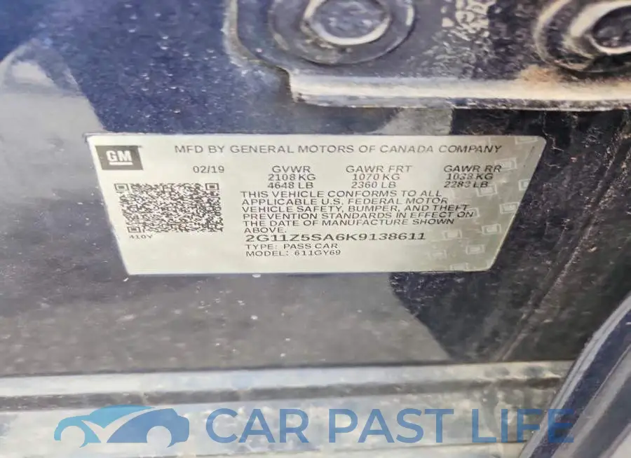 2G11Z5SA6K9138611# 12