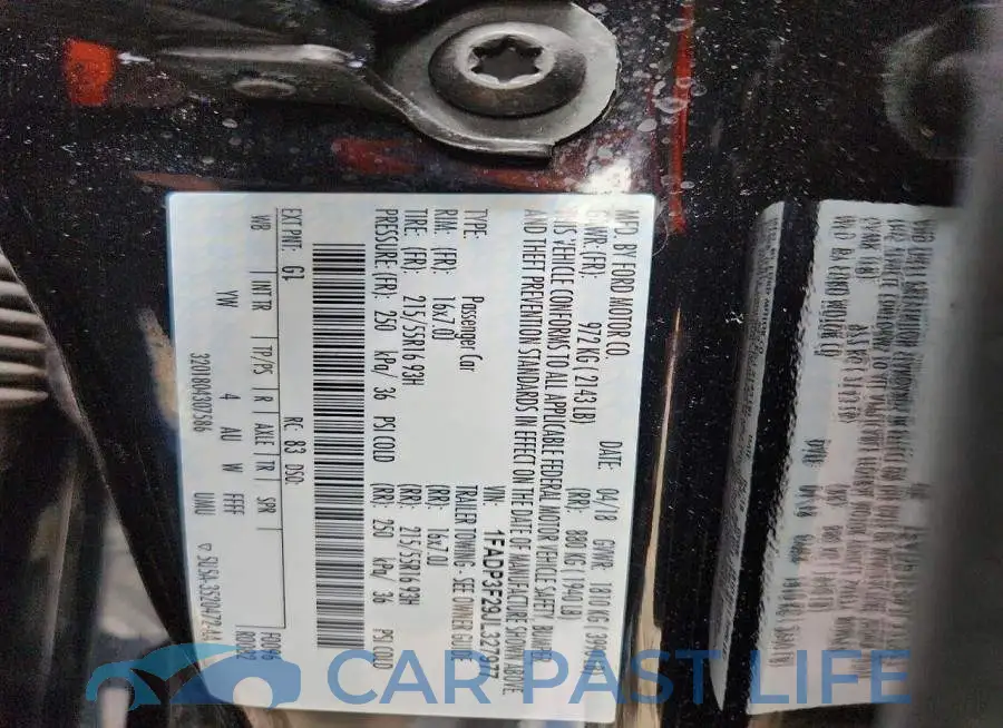 1FADP3F29JL327977# 12