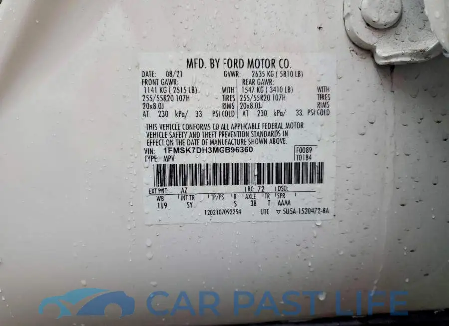 1FMSK7DH3MGB96360# 13