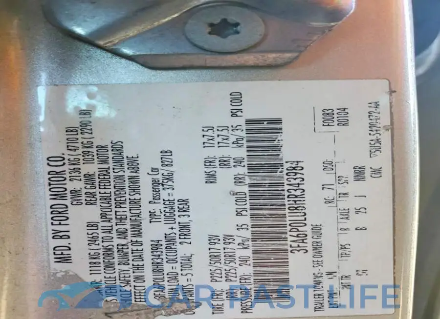 3FA6P0LU8HR343984# 12