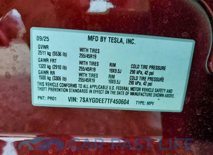 7SAYGDEE7TF450604# 13