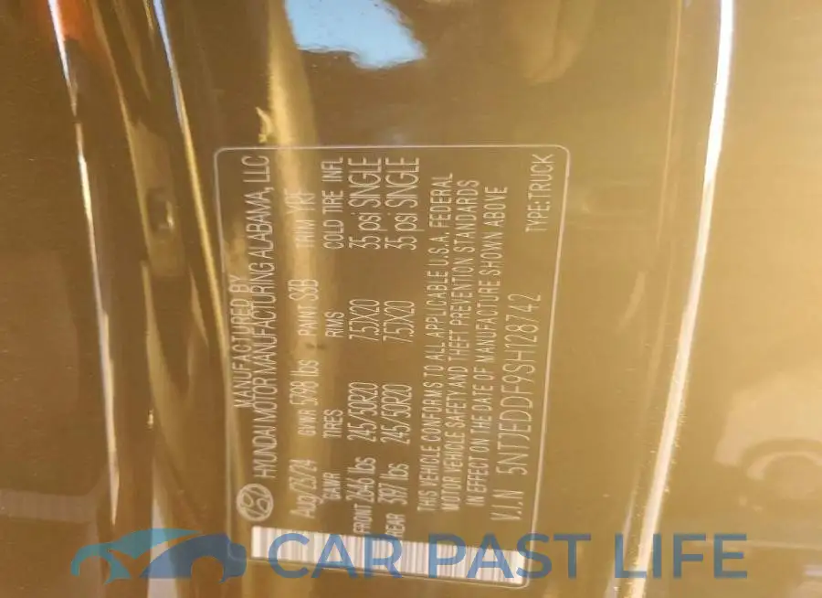 5NTJEDDF9SH128742# 12
