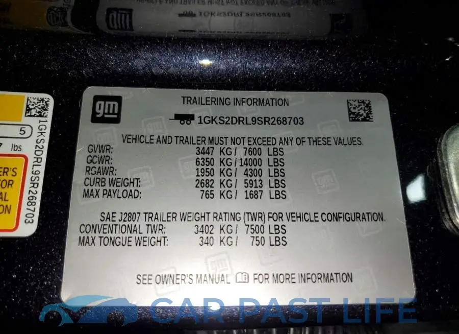 1GKS2DRL9SR268703# 13