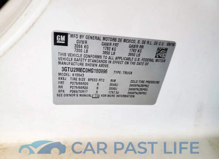 3GTU2MEC0HG180996# 12