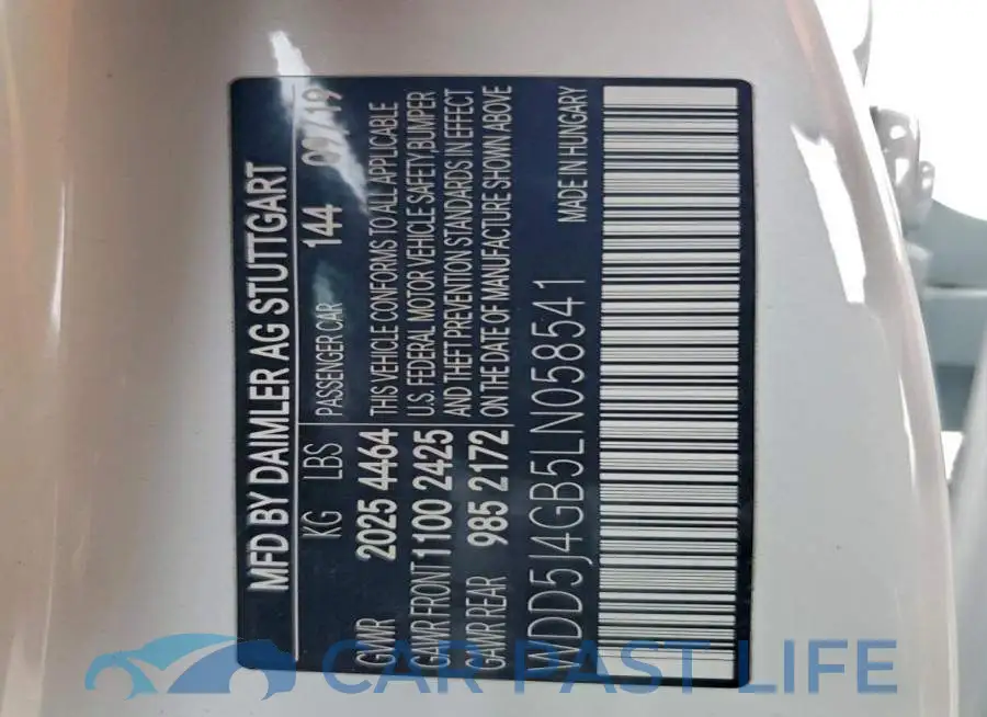 WDD5J4GB5LN058541# 14