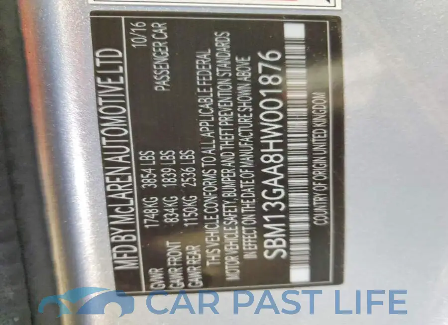 SBM13GAA8HW001876# 13