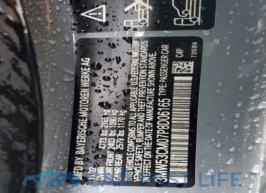 3MW53CM07P8D06165# 12