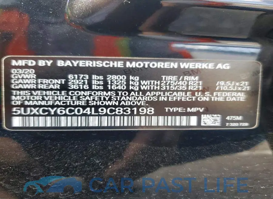 5UXCY6C04L9C83198# 12