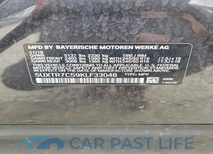 5UXTR7C59KLF33048# 14