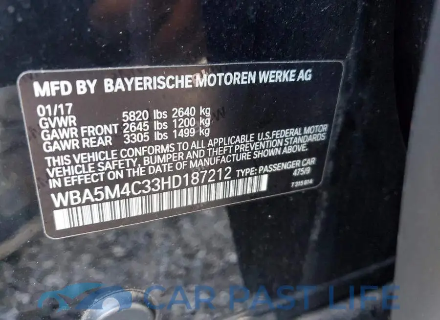 WBA5M4C33HD187212# 12