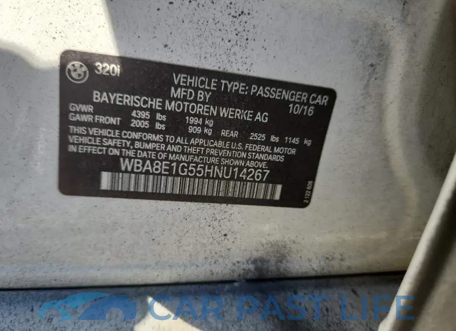 WBA8E1G55HNU14267# 12