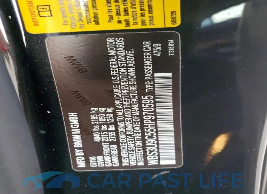 WBS3U9C55HP970595# 12