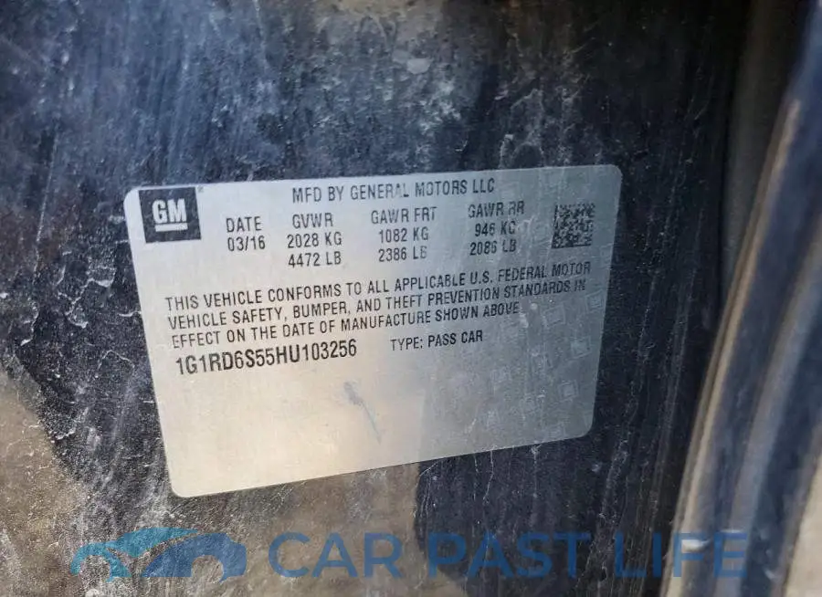 1G1RD6S55HU103256# 12