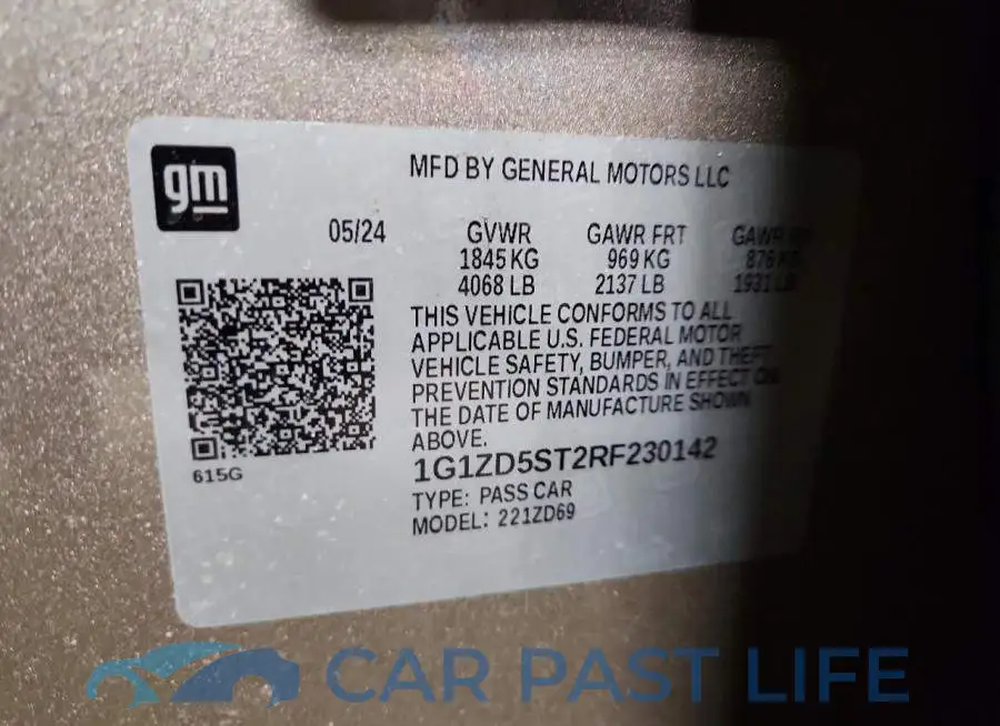 1G1ZD5ST2RF230142# 12