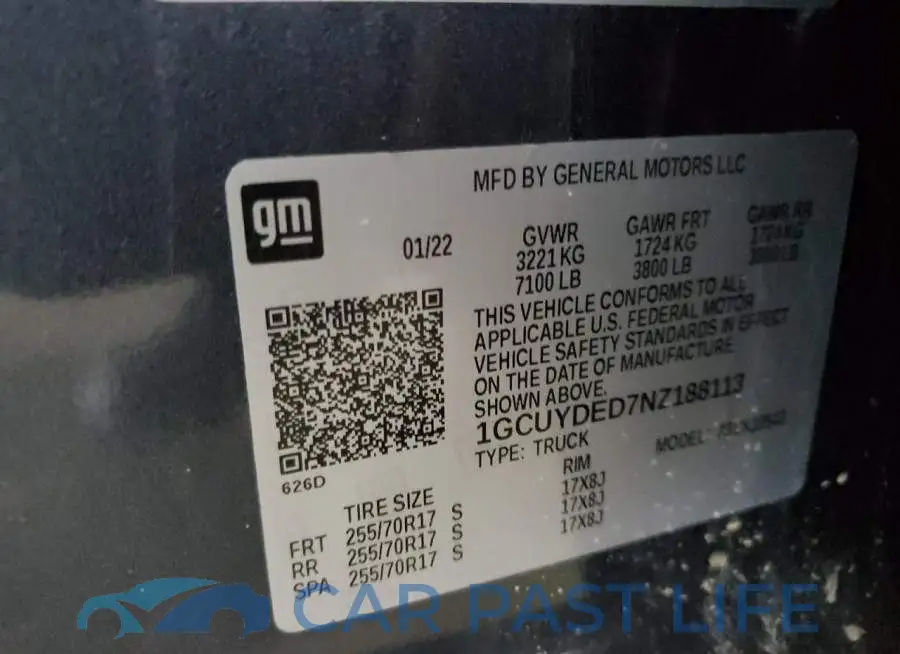 1GCUYDED7NZ188113# 12