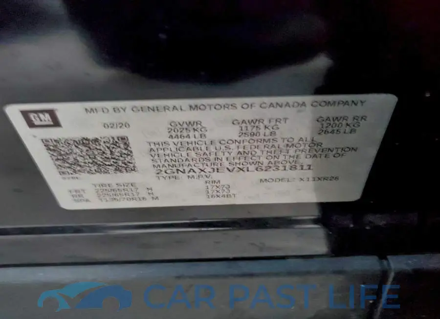 2GNAXJEVXL6231811# 13