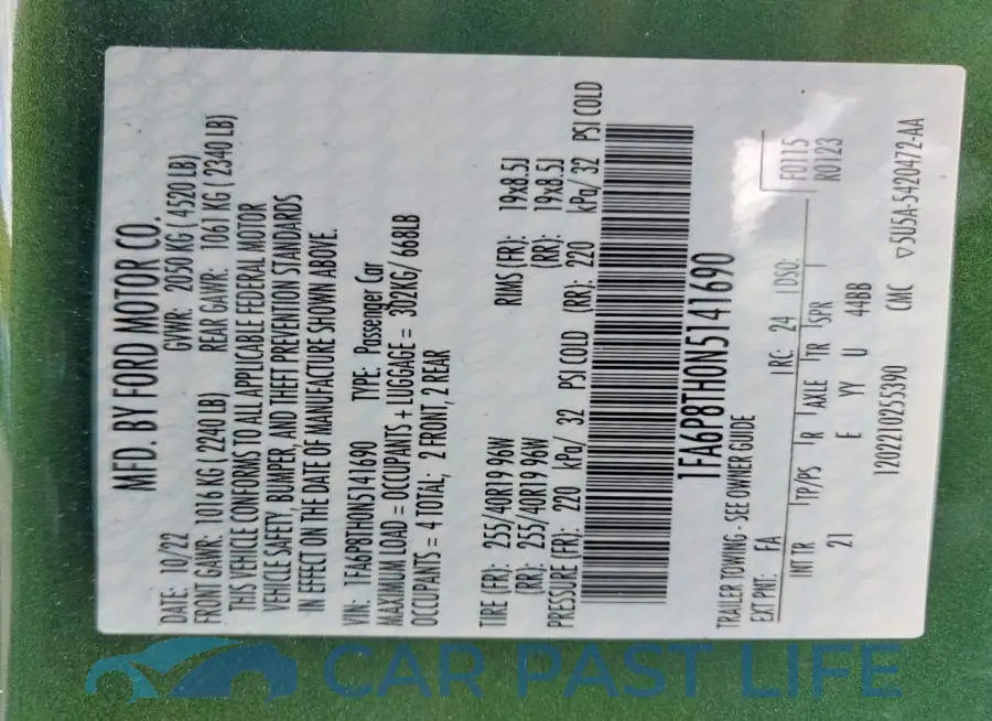 1FA6P8TH0N5141690# 12