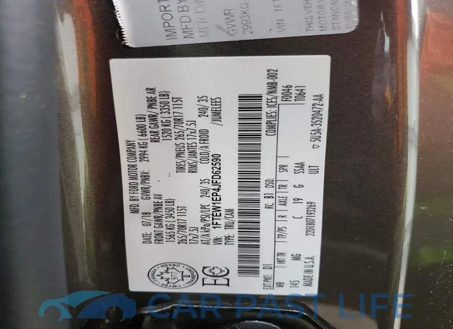1FTEW1EP4JFD62590# 12