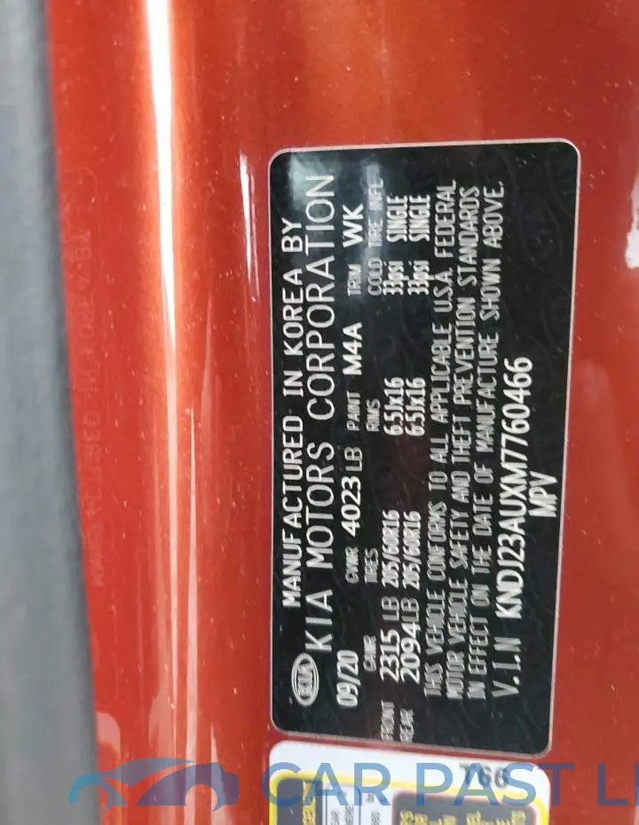 KNDJ23AUXM7760466# 12