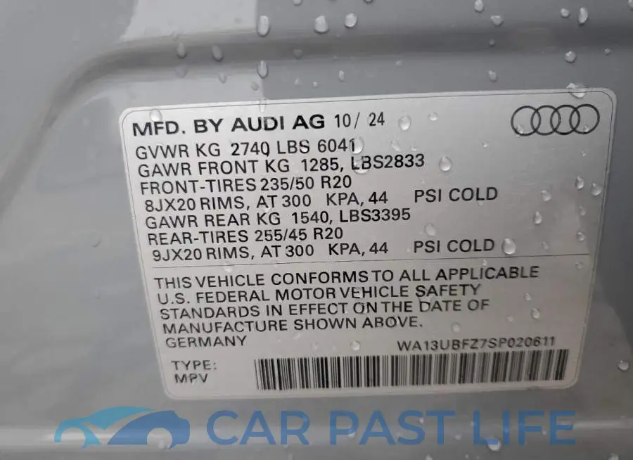 WA13UBFZ7SP020611# 12