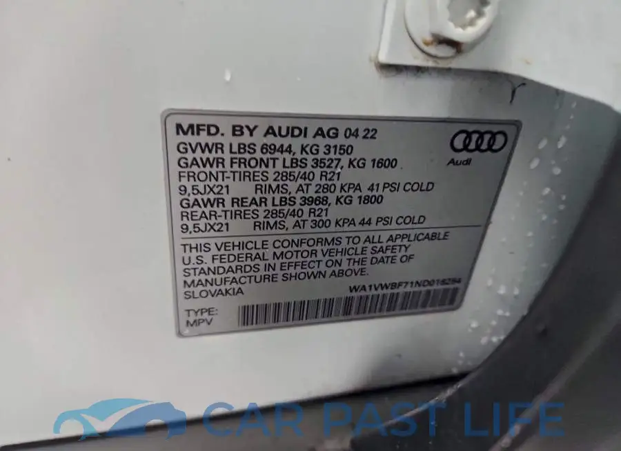WA1VWBF71ND016254# 13