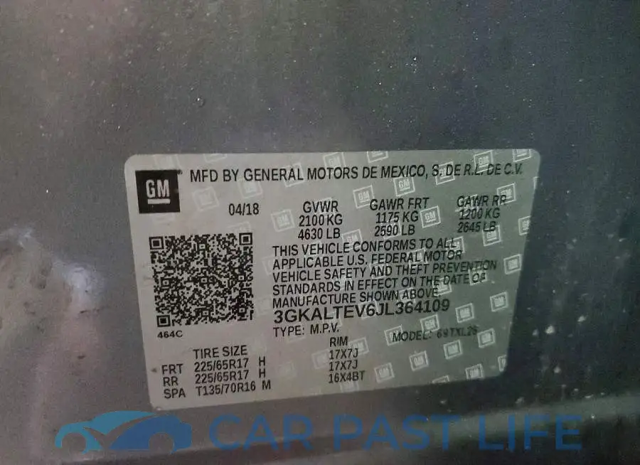 3GKALTEV6JL364109# 14