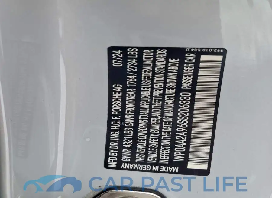 WP0AA2A96SS206330# 12