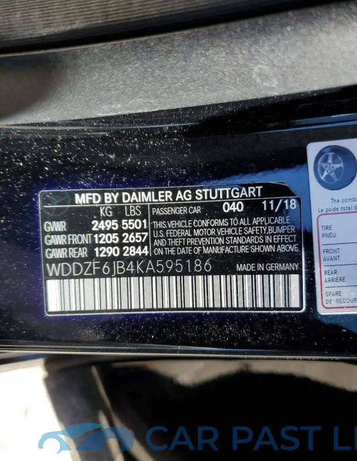 WDDZF6JB4KA595186# 12