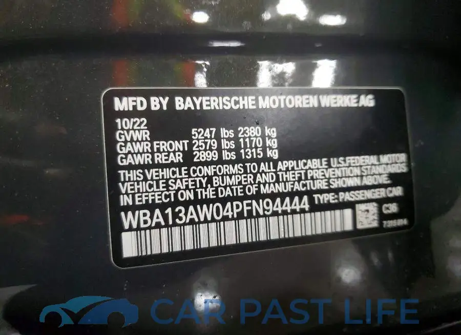 WBA13AW04PFN94444# 12