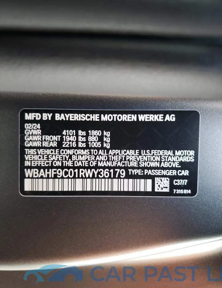 WBAHF9C01RWY36179# 13