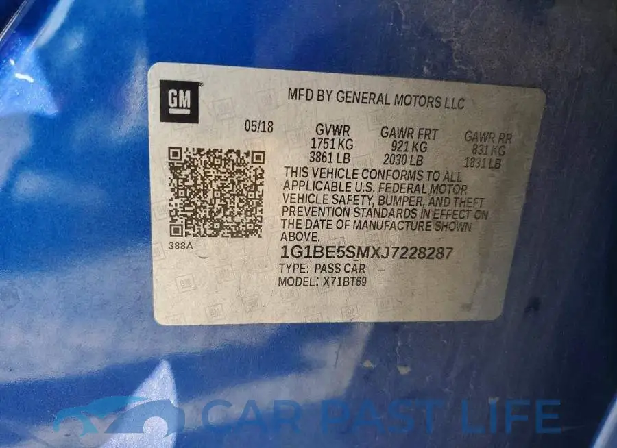 1G1BE5SMXJ7228287# 13