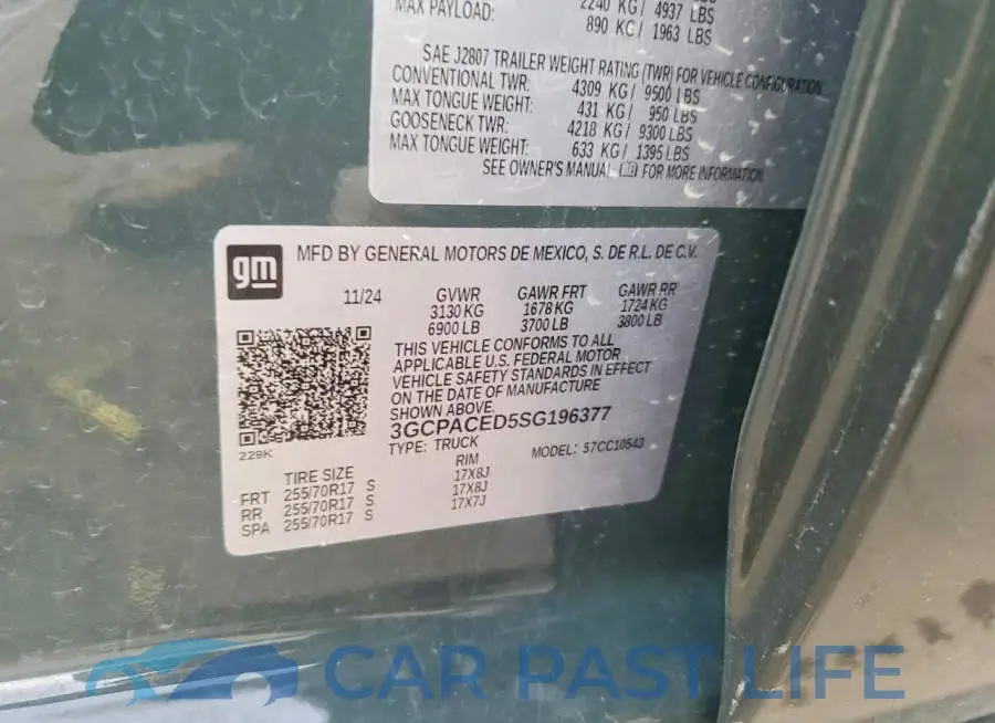 3GCPACED5SG196377# 12