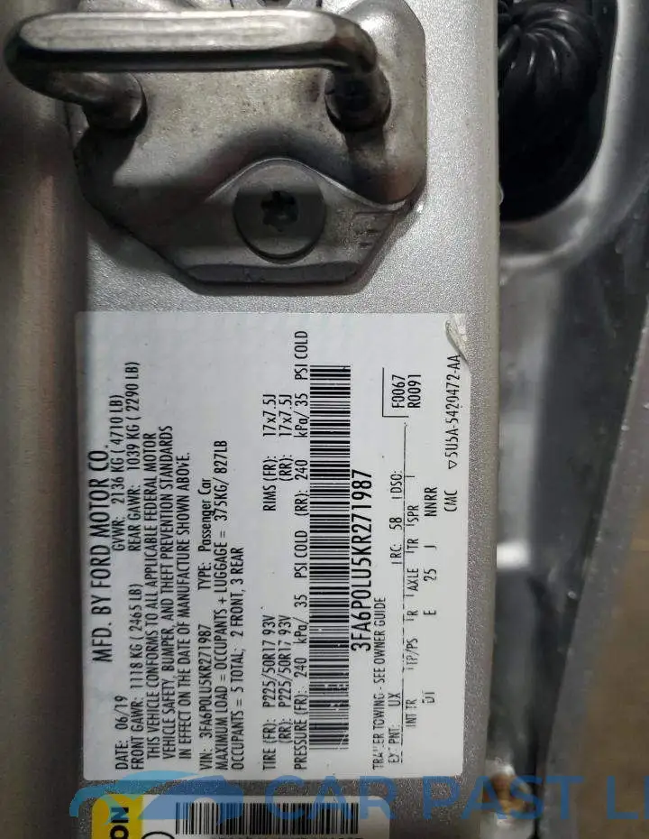 3FA6P0LU5KR271987# 12