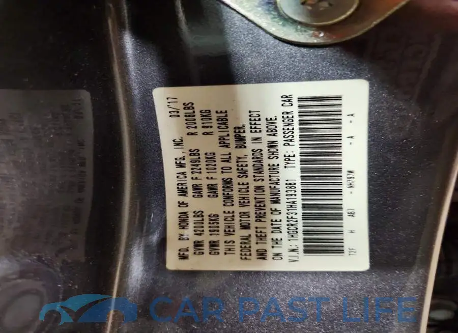 1HGCR2F31HA193881# 12