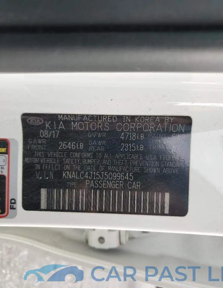 KNALC4J15J5099645# 13