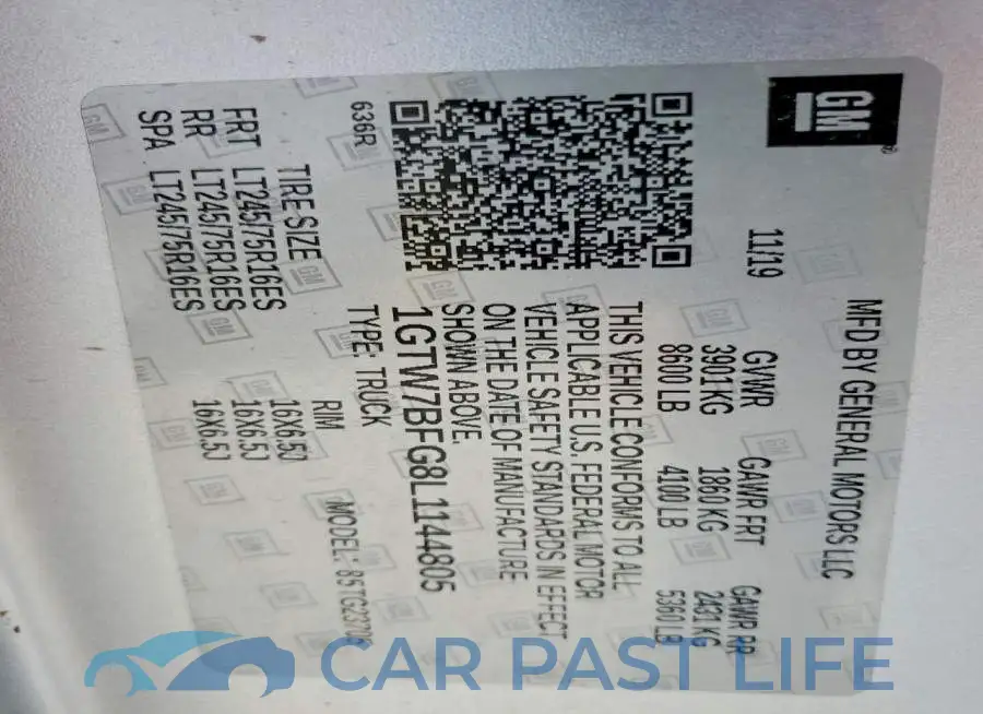 1GTW7BFG8L1144805# 13