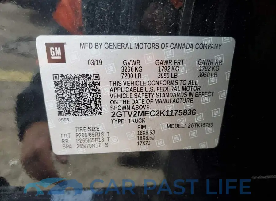 2GTV2MEC2K1175836# 12