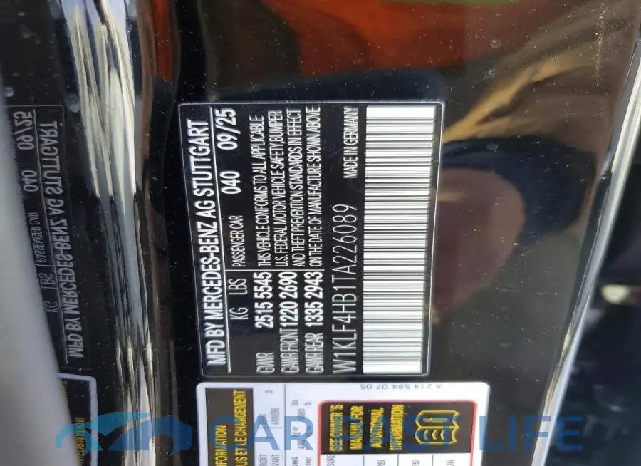 W1KLF4HB1TA226089# 12