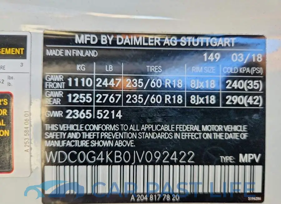WDC0G4KB0JV092422# 13
