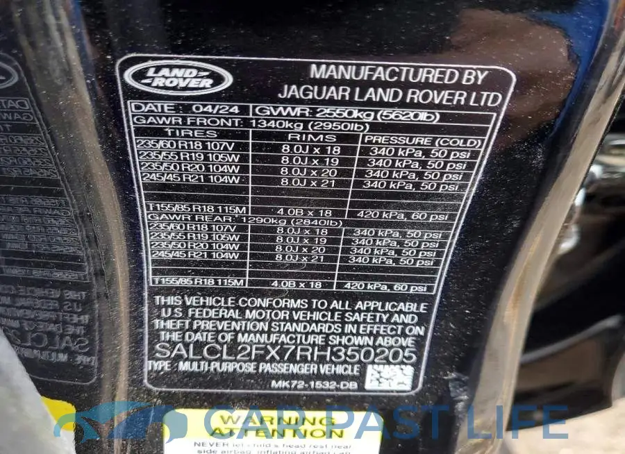 SALCL2FX7RH350205# 13