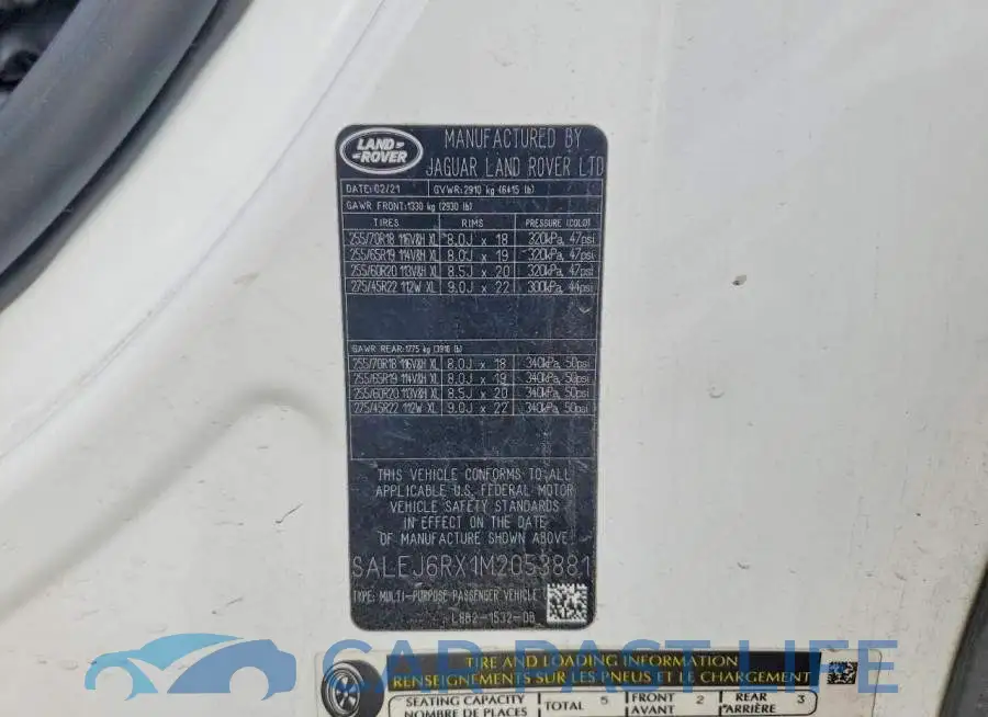SALEJ6RX1M2053881# 13